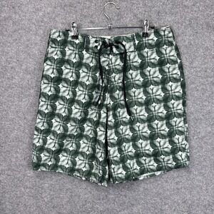 Osklen Surfing Rio de Janeiro Aqualight Board Shorts Green Floral Mens Size 30
